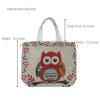 New Tote Shopping Bag Cotton Canvas Pouch Eco Friendly Beach Purse Owl Elephant