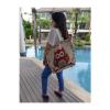 New Tote Shopping Bag Cotton Canvas Pouch Eco Friendly Beach Purse Owl Elephant