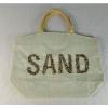 Two&#039;s Company &#034;SAND&#034; Beaded Jute  Tote Bag - Beach Pool Swim Bag Tote NEW