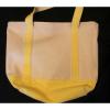 Land&#039;s End Canvas Large Canvas Tote Shoulder Weekend Beach Bag Pale Lemon Yellow