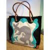 FUN! Authentic MICHAEL SIMON Travel BEACH Felt KANGAROO TOTE BAG Purse