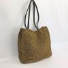 Eddie Bauer Tote Womens Brown Woven Fiber Shoulder Bag Purse Beach Book Shopper