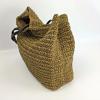 Eddie Bauer Tote Womens Brown Woven Fiber Shoulder Bag Purse Beach Book Shopper