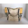 Vera Bradley Go Wild Canvas Tote Bag Purse Yellow Black Beige School Beach Pool