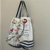 BRIGHTON Boardwalk Canvas Beach Bag Large Tote Beachy Keen 16&#034;Lx13.5&#034;H