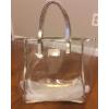 MICHAEL KORS CLEAR/SILVER LARGE TOTE BAG/TRAVEL BAG/BEACH BAG/WEEKENDER NEW!FAB!