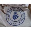 Caribbean Joe Island Supply Co. Canvas Bag Bamboo Handles Beach Bag Handbag