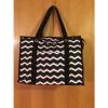 NEW Thirty One All Day Organizing Tote Black Chevron Diaper Bag Beach Office