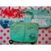 NWT VICTORIA&#039;S SECRET PINK Beach Tote Bag Americana Palm 4TH Of July Mint