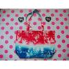 NWT VICTORIA&#039;S SECRET PINK Beach Tote Bag Americana Palm 4TH Of July Mint