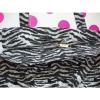 NWT VICTORIA&#039;S SECRET PINK Beach Large Zip Top Tote Bag Bling Zebra Neon Melon