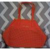 Guess Tote Perforated Laser Cut Fashion Large Bag Purse Beach Orange Yellow NWT