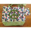 PEACE Sign Bag Tote Carry Multi Color Shoulder Beach Travel Retro Hipster Hippie