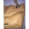 Steve Madden Tan Weave Motif Extra Large Tote Beach Over Night Shoulder Bag. EUC