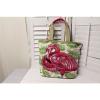 Paul Brent Artist Beach Bag Large Tote beach scene  Pink Flamingo NWT