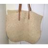 2 Large Merona Beach Shoulder Bags / Totes - Crocheted Paper - Tan