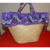 Sun N Sand Straw Bag Oversized Beach Bag Ruffle Hem $25.- NWT Free/Ship