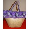 Sun N Sand Straw Bag Oversized Beach Bag Ruffle Hem $25.- NWT Free/Ship