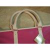 New ULTA HOT PINK FAUX LEATHER Tote Bag BEACH/SHOPPER Large Roomy Size