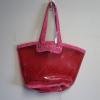 DOLCE &amp; GABBANA D&amp;G PINK PLASTIC LOGO BEACH TOTE  BAG W/ COTTON LOGO POUCH CUTE!