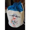 BEACH TOTE BAG HANDMADE &amp; EMBROIDERED LINED WITH 2 POCKETS 3  CUTE CHARACTERS