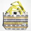 RVCA OAKUM TOTE Womens Cotton Canvas Beach Travel Shopping Bag Yellow Blue NEW