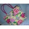 Yellow Beach Bag Large Floral Waterproof Tote Reuseable Shopping Diaper Bag