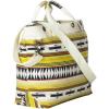 RVCA OAKUM TOTE Womens Cotton Canvas Beach Travel Shopping Bag Yellow Blue NEW