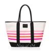 Victorias Secret Sunkissed Beach Tote Bag Pink Striped White Black 2016 NEW!