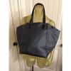 VICTORIA&#039;S SECRET BLACK TOTE HANDBAG BEACH BAG PURSE LARGE CARRY ON CANVAS