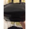 VICTORIA&#039;S SECRET BLACK TOTE HANDBAG BEACH BAG PURSE LARGE CARRY ON CANVAS