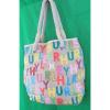 HURLEY Multi-Color HURLEY Print Tote Bag Accessory Cotton Rope Handles Beach Bag