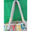 HURLEY Multi-Color HURLEY Print Tote Bag Accessory Cotton Rope Handles Beach Bag