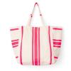 Victoria&#039;s Secret Canvas Tote Bag Sun &amp; Fun Swim Beach Shopper Pink Striped NIB