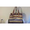 Tommy Hilfiger Purse Bag Tote Beach Stripped Yellow Navy White