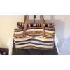 Tommy Hilfiger Purse Bag Tote Beach Stripped Yellow Navy White