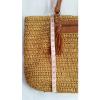 J Jill Straw Market Tote Beach Bag fringed tassel 15 x 19