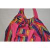 TOMMY Hilfiger STRIPED Lightweight BEACH Tote GYM Bag SNAPS Pink RED Blue GREEN