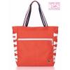 NWT Victoria&#039;s Secret PINK Campus Neon Orange Tote Beach Gym Retro Prep Zip Bag!