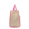 Hot Pink Chevron Stripe Large Juco Lightweight Tote Bag Shopping Travel Beach