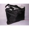 TOMMY HILFIGER Signature Tote Large Shopping Beach Bag Foldable Black Nylon LOGO