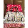 $85 VICTORIA&#039;s SECRET White TOTE BOOK BEACH BAG PURSE PINK POLKA DOT