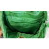 Green floral tote book shoulder beach bag