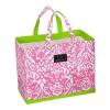 BUNGALOW SCOUT DEANO BEACH CHIC SHOPPING TOTE BAG PURSE -  PINK FLORAL PAISLEY