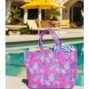 NWT LILLY PULITZER CAPRI PINK SAMBA  LARGE BEACH TOTE BAG PURSE