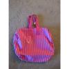 PRETTY VICTORIA&#039;S SECRET PINK STRIPE LARG CANVAS BEACH BAG LQQK!