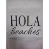 New &#034;HOLA BEACHES&#034; glitter letters canvas BEACH BAG