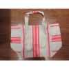 VICTORIA SECRET SUN AND FUN TOTE Duffle BAG Swim Pink and White Striped Beach *