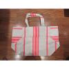 VICTORIA SECRET SUN AND FUN TOTE Duffle BAG Swim Pink and White Striped Beach *