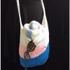 Handmade TOTE bag crochet beach shopping market handbag cotton NEW pastel